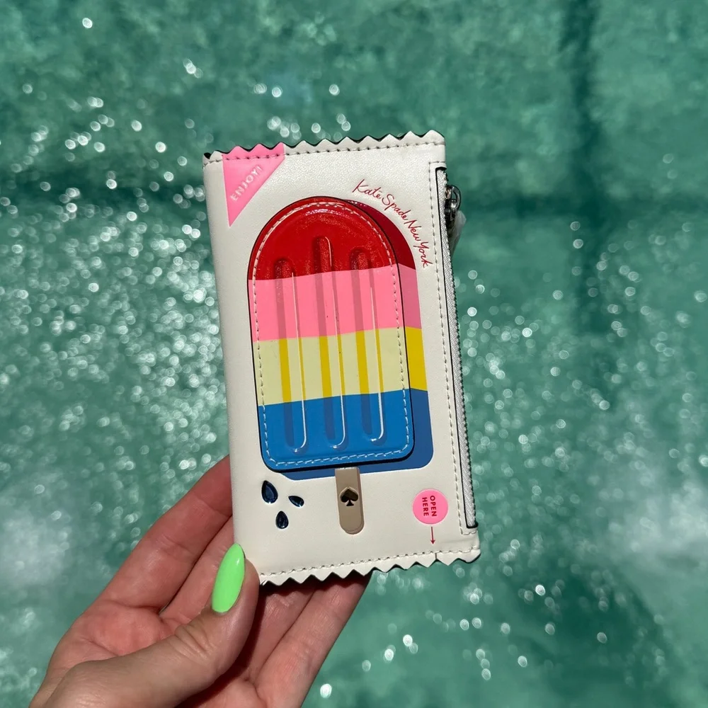 Kate Spade Snack Bar Popsicle Small Slim Bifold Wallet - Picture 1 of 4
